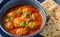 Indian meatballs curry with flatbread
