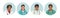 Indian Medics. Medical Characters. Doctors and nurses round portraits, team of doctors concept, medical office or