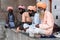 Indian Men Wearing Traditional Attire in Varanasi, India