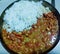 Indian mid day meal rajma rice