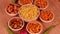 Indian Namkeen indian food in white bowl in white background,Namkeen in a bowl wooden background,Sev murmura,chanadal,shing bhujia