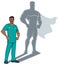 Indian Nurse Superhero Shadow