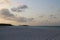 Indian Ocean coastline with palm trees, white sand and azure waters in the Maldives