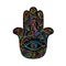 Indian ornate hand Hamsa, symbol.
