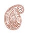 Indian paisley - decorative henna design, India. Mendi ornamental vector