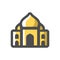 Indian Palace simple Vector icon Cartoon illustration