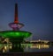 Indian parliament building all lit up on INdependence Day