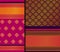 Indian Pattu Sari Vector pattern set