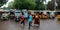 indian people crowd at auto rickshaw stand at railway station in India dec 2019