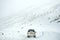 Indian people driving van on Keylong Leh Road - Leh Manali Highway in Himalaya mountain bring travelers go to Leh Ladakh in India