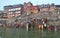 Indian People and Ghats in Varanasi