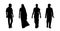 Indian people walking silhouettes set 5