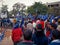 indian political party people participating on road show during election campaign in india dec 2019