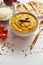Indian popular food Dal fry or traditional Dal Tadka Curry served in bowl