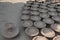 An Indian potter makes earthen lamps or â€˜diyasâ€™ ahead of the forthcoming Diwali festival