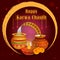 Indian Puja Thali for Karwa Chauth holiday festival of India