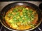 Indian punjabi style home-made matar paneer curry recipe made using cottage cheese with green peas, served in a bowl.