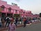 Indian Railway ðŸšƒ station ðŸš‰ looks beautiful in pink colour in bihar