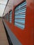 Indian railways IRCTC red colour train in lockdown shut down tracks trains rail transportation transport travel