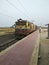 Indian railways passenger train at platform