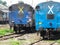 Indian railways rear end of bogie with X sign