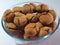 Indian Rajasthani famous dish baati in glass bowl