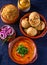 Indian Rajasthani meal-Dal baati churma