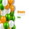 Indian Republic Day background with balloons national flag colors