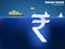 Indian Rupee money value concept design