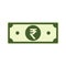 Indian rupee paper notes isolated on white background. INR icon, cartoon imitation. India money flat
