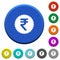 Indian Rupee sticker beveled buttons