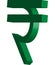 Indian Rupee Symbol Three Dimensional
