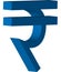 Indian Rupee Symbol Three Dimensional