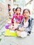 Indian rural village children playing