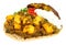 Indian Saag Paneer Meal On A Chapati Flatbread