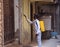 Indian Sanitation Worker Spraying Disinfectant
