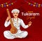 Indian sant Tukaram Maharaj jayanti poster design template