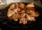 Indian shef fries a samosa at street of kolkata