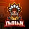 Indian shooter mascot esport logo design