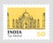 Indian sights and famous places, taj mahal postmark