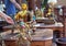 Indian souvenir figurines of Buddha and Krishna