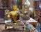 Indian souvenir statue of Buddha in a street shop