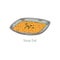 Indian spiced soup dal from lentils, peas, bobs or beans a vector illustration