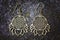 Indian spiritual ornamental style brass earrings