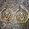 Indian spiritual ornamental style brass earrings