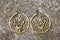 Indian spiritual ornamental style brass earrings