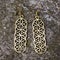 Indian spiritual ornamental style brass earrings