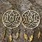 Indian spiritual ornamental style brass earrings