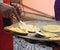 Indian street Food: Parantha (Fried bread)