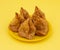 Indian Street Food Samosa or Samosas is a Crispy And Spicy Triangle Shape Snack